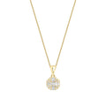 0.21 Carat Diamond Round Baguette Necklace
