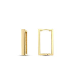 Gold Rectangular Hoop Earrings