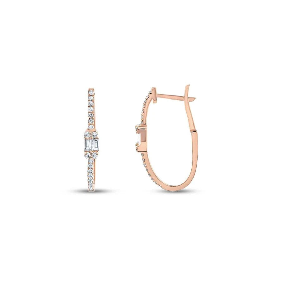 0.30 Carat Diamond Hoop Earrings