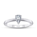 0.10 Carat Diamond Pear Solitaire Engagement Ring