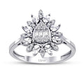 0.20 Carat Diamond Pear Baguette Ring