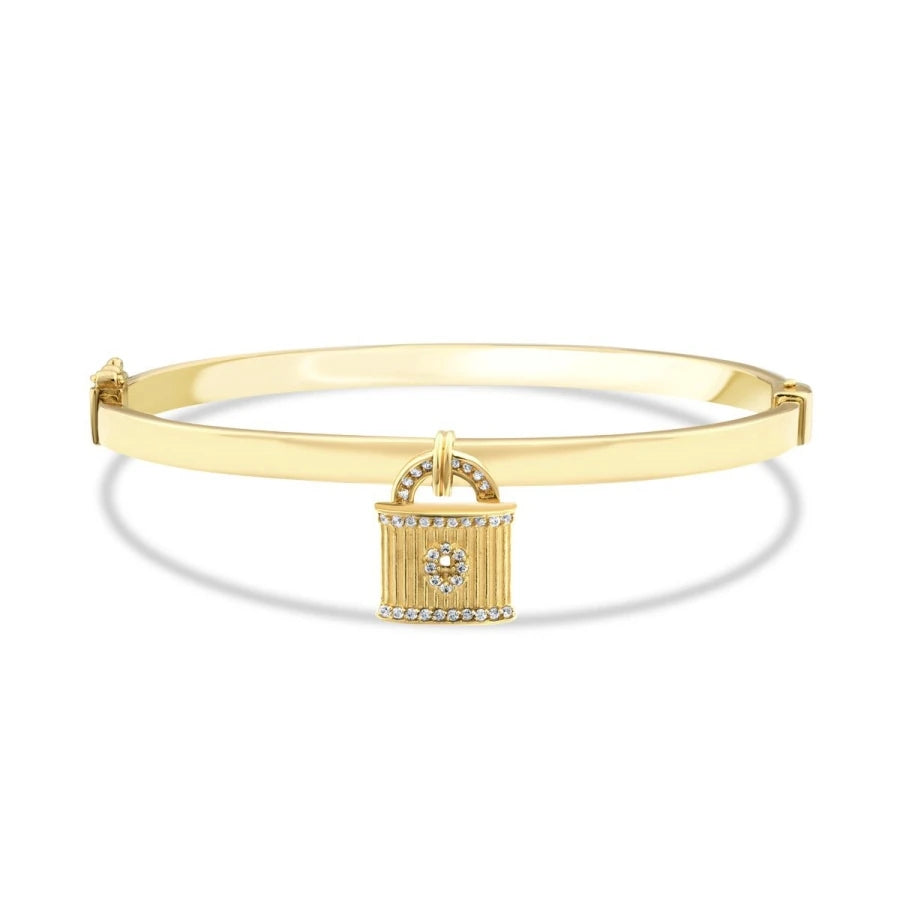 Gold Lock Bangle