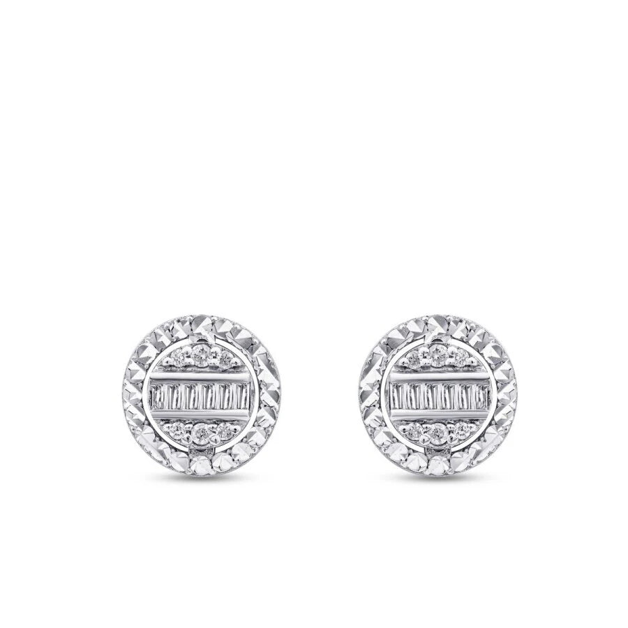 0.20 Carat Diamond Baguette Earrings