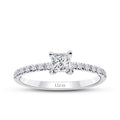 0.45 Carat Diamond Princess Solitaire Engagement Ring