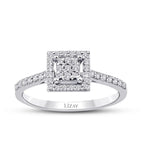 0.25 Carat Diamond Square Ring