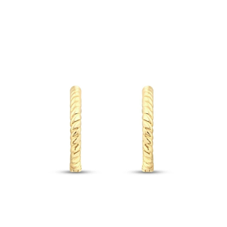 Gold Twist Hoop Earrings
