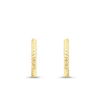 Gold Twist Hoop Earrings