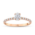0.37 Carat Diamond Oval Solitaire Engagement Ring
