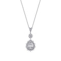 0.79 Carat Diamond Pear Baguette Necklace