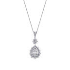 0.79 Carat Diamond Pear Baguette Necklace