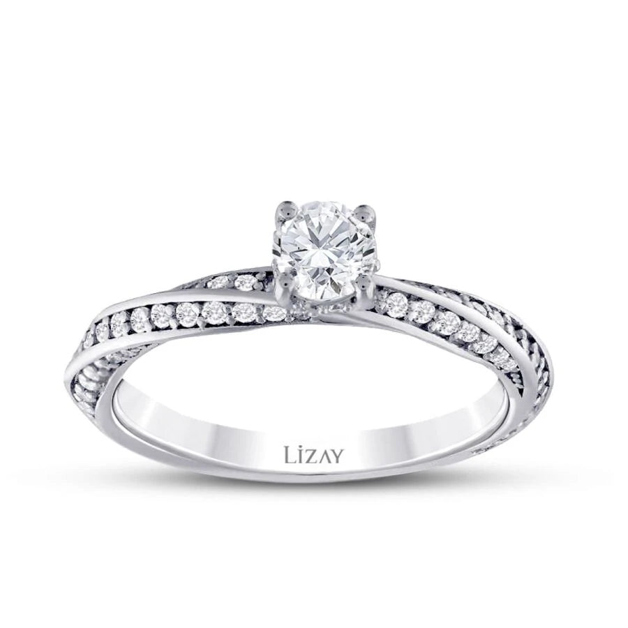 0.98 Carat Diamond Round Solitaire Engagement Ring