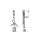0.97 Carat Diamond Baguette Earrings