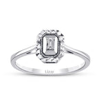 0.04 Carat Diamond Baguette Ring