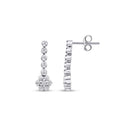 0.17 Carat Diamond Flower Earrings