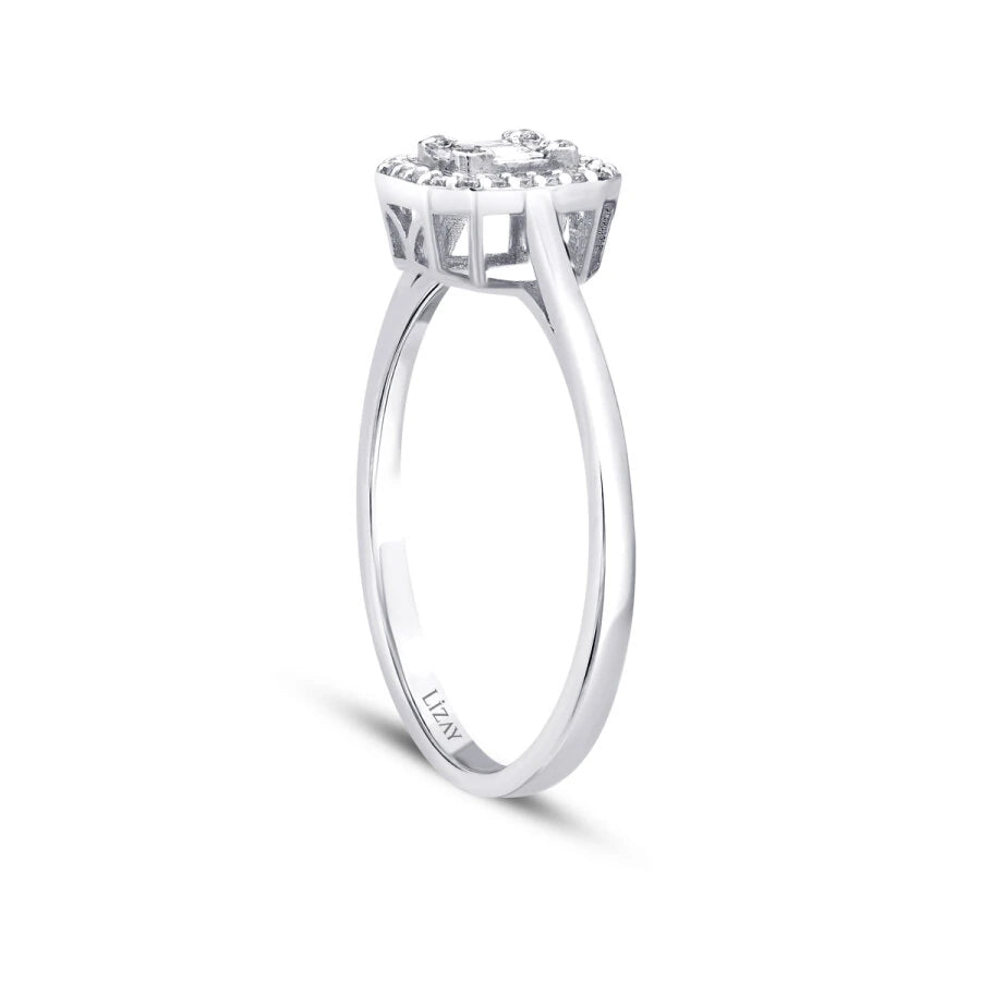 0.14 Carat Diamond Baguette Ring