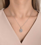 0.42 Carat Diamond Baguette Necklace