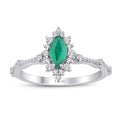 0.60 Carat Diamond Emerald Ring