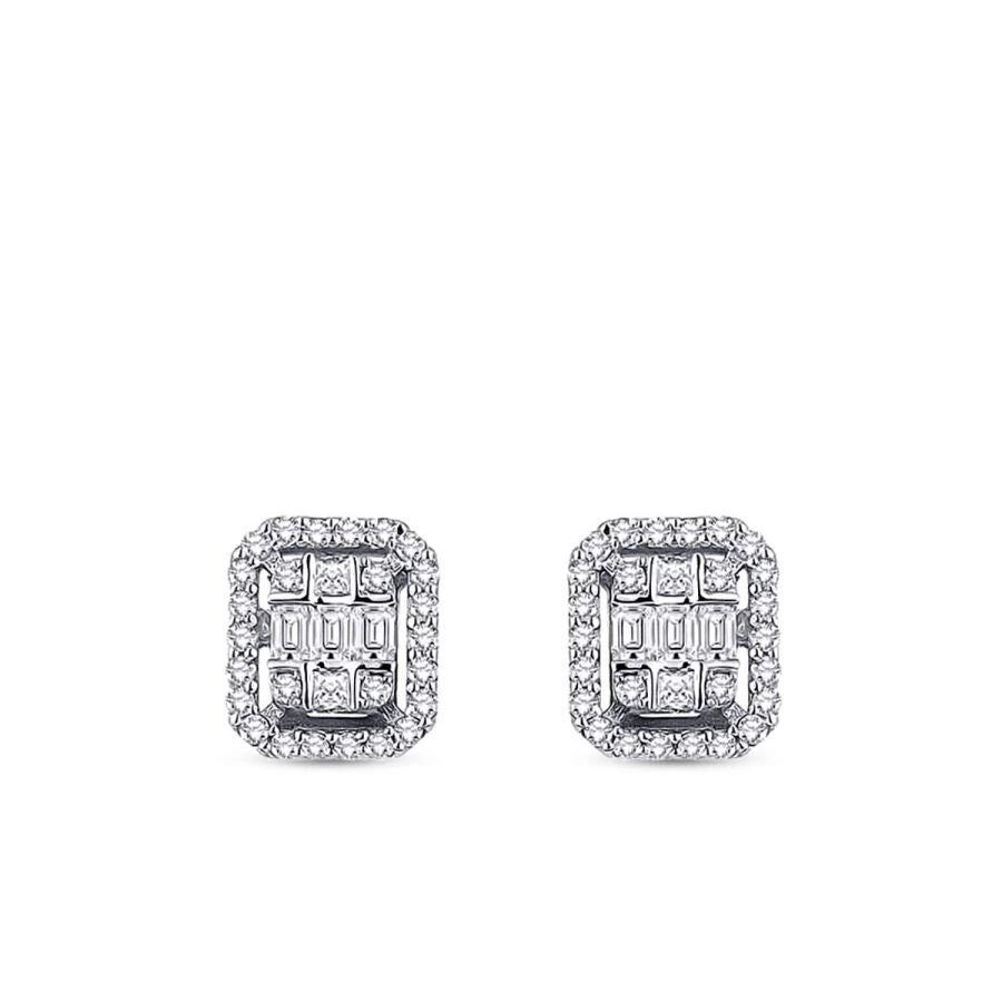 0.29 Carat Diamond Baguette Earrings