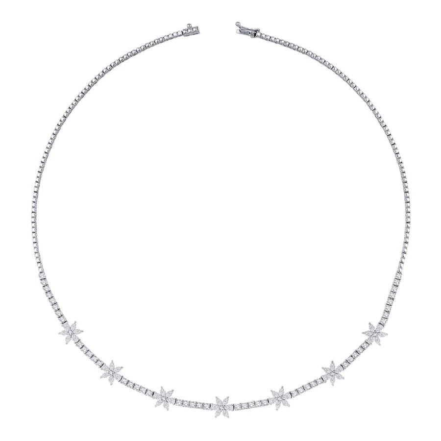 4.88 Carat Diamond Flower Neckband