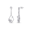 1.33 Carat Diamond Baguette Flower Earrings