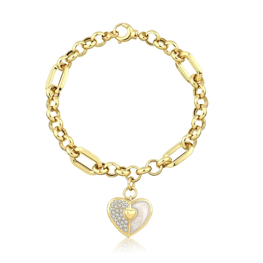 Gold Stone Heart Trend Bracelet