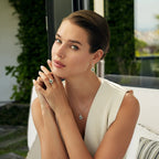 3.91 Carat Diamond Emerald Set