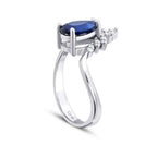 2.19 Carat Diamond Sapphire Ring