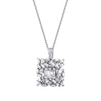 1.29 Carat Diamond Baguette Necklace