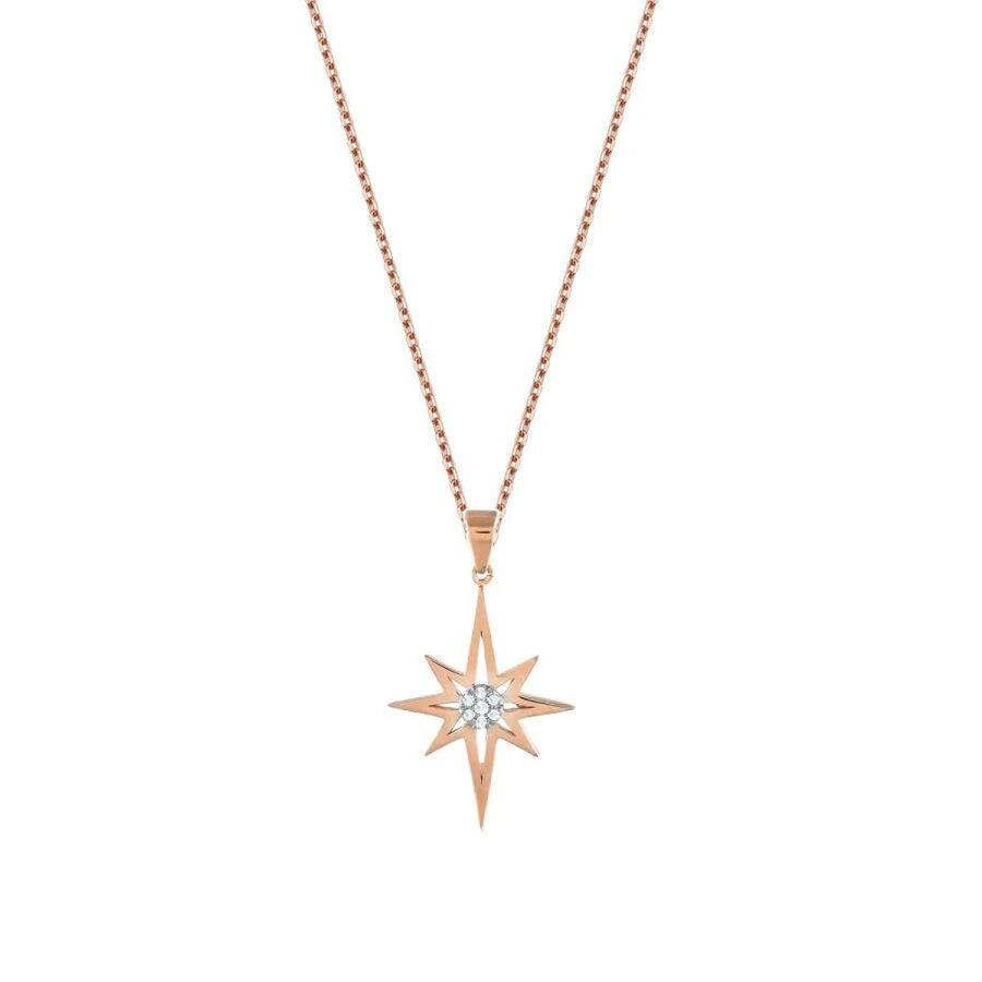 0.04 Carat Diamond Trend Star Necklace