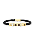 Gold Hexagon-Pattern Men’s Bracelet