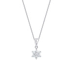 0.24 Carat Diamond Flower Necklace