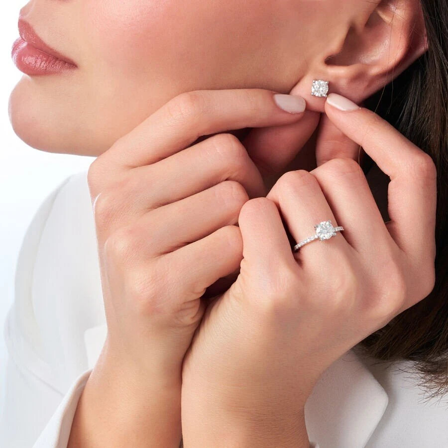 0.50 Carat Diamond Solitaire Earrings