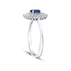 1.04 Carat Diamond Sapphire Ring