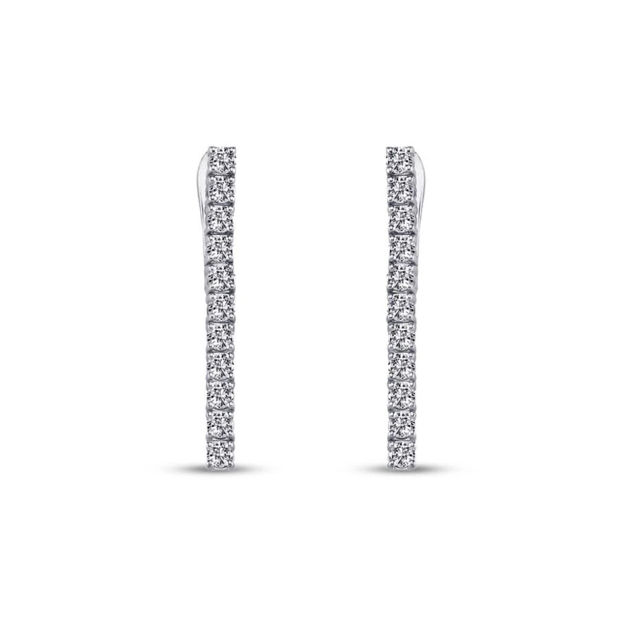 1.63 Carat Diamond Tennis Earrings