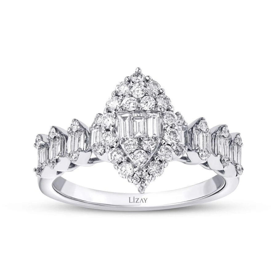 0.80 Carat Diamond Baguette Ring
