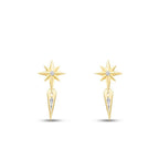 Gold North Star Earrings