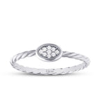 0.04 Carat Diamond Stone Twisted Ring