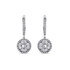 1.32 Carat Diamond Baguette Earrings