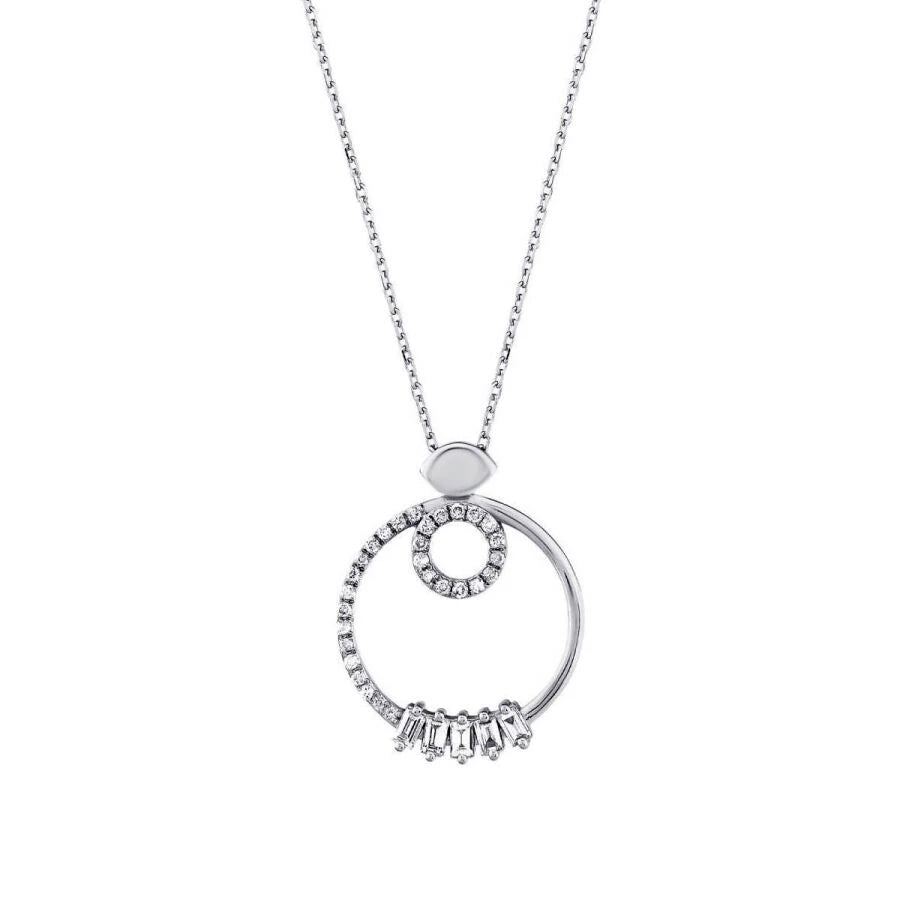 0.25 Carat Diamond Baguette Necklace