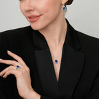 4.33 Carat Diamond Sapphire Earrings