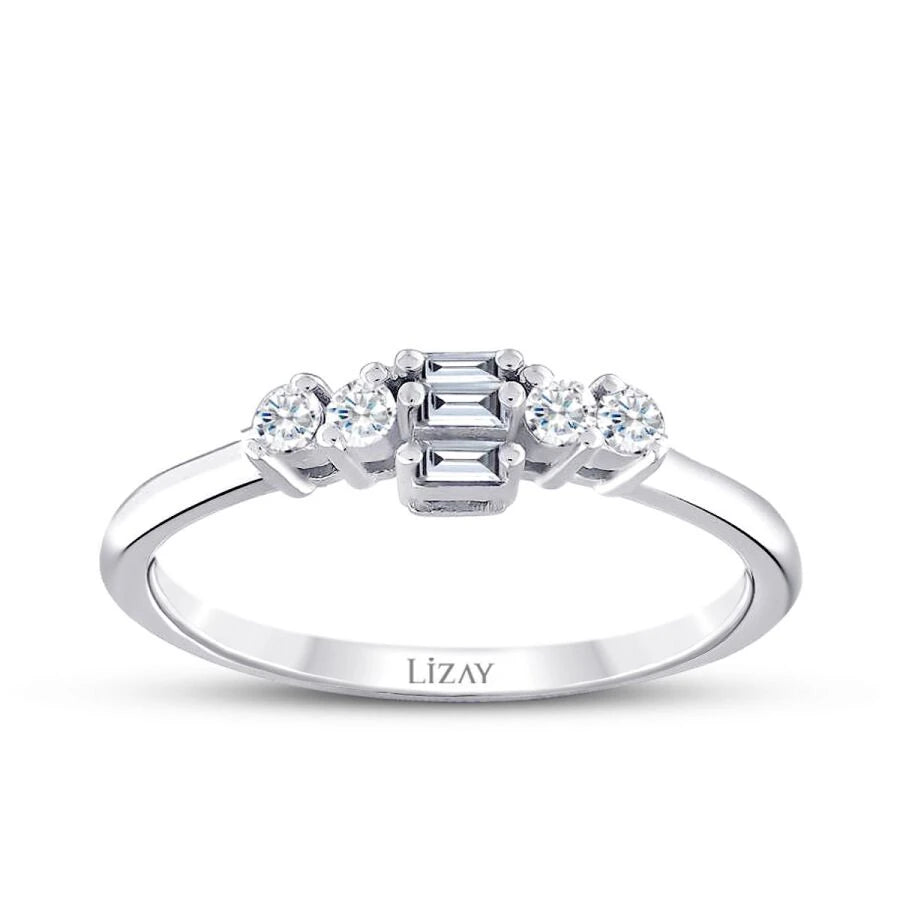 0.21 Carat Diamond Baguette Ring