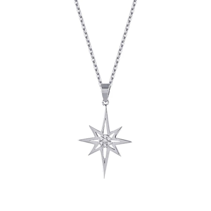 0.04 Carat Diamond Star Necklace