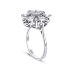 0.80 Carat Diamond Flower Baguette Ring