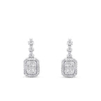 0.59 Carat Diamond Baguette Earrings