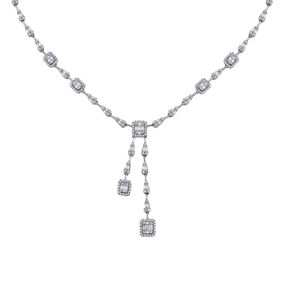 3.00 Carat Diamond Baguette Neckband