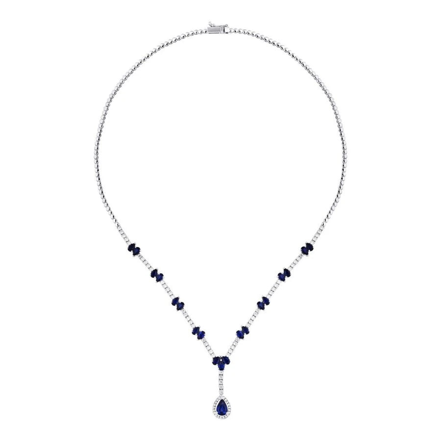 8.06 Carat Diamond Sapphire Neckband