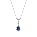 0.52 Carat Diamond Sapphire Necklace