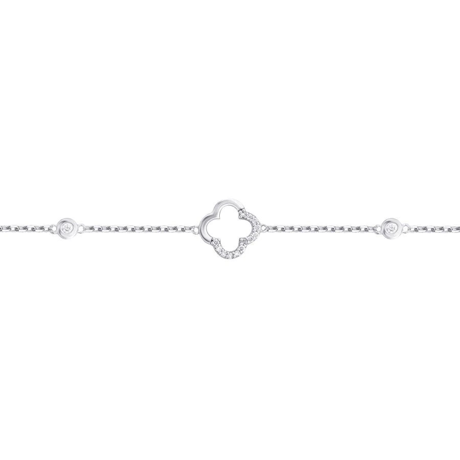 0.12 Carat Diamond Clover Bracelet