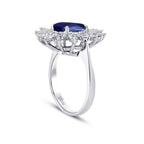 2.03 Carat Diamond Sapphire Ring