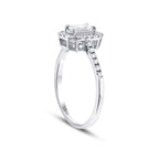 0.69 Carat Diamond Emerald Ring